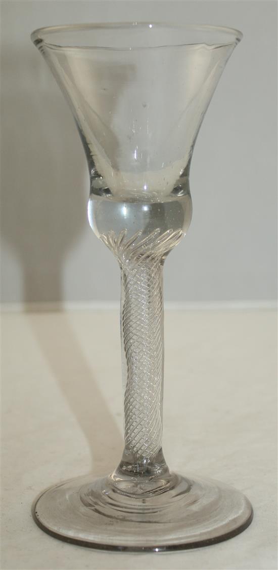 An airtrap stem wine glass, 18.5cm